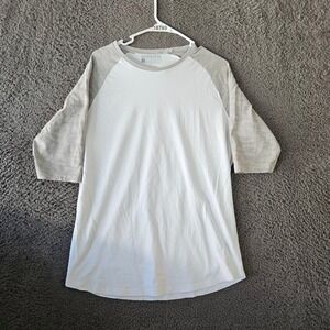ALPHALETE Mens Medium Performance Fit Baseball T Shirt White